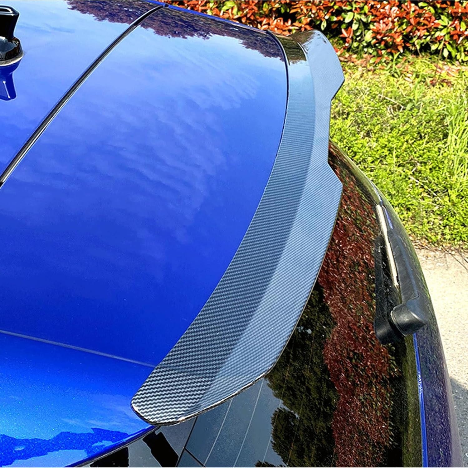 Car Rear Trunk Spoiler for Renault Twingo/Twingo RS/GT III II I 3-Door/5-Door 1993-2024, Car Rear Spoiler Wing Rear Trunk Roof Spoilers Tail Wing Lip Exterior Accessories,Carbon