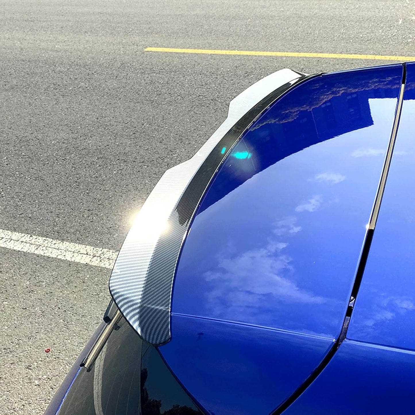 Car Rear Trunk Spoiler for Renault Twingo/Twingo RS/GT III II I 3-Door/5-Door 1993-2024, Car Rear Spoiler Wing Rear Trunk Roof Spoilers Tail Wing Lip Exterior Accessories,Carbon