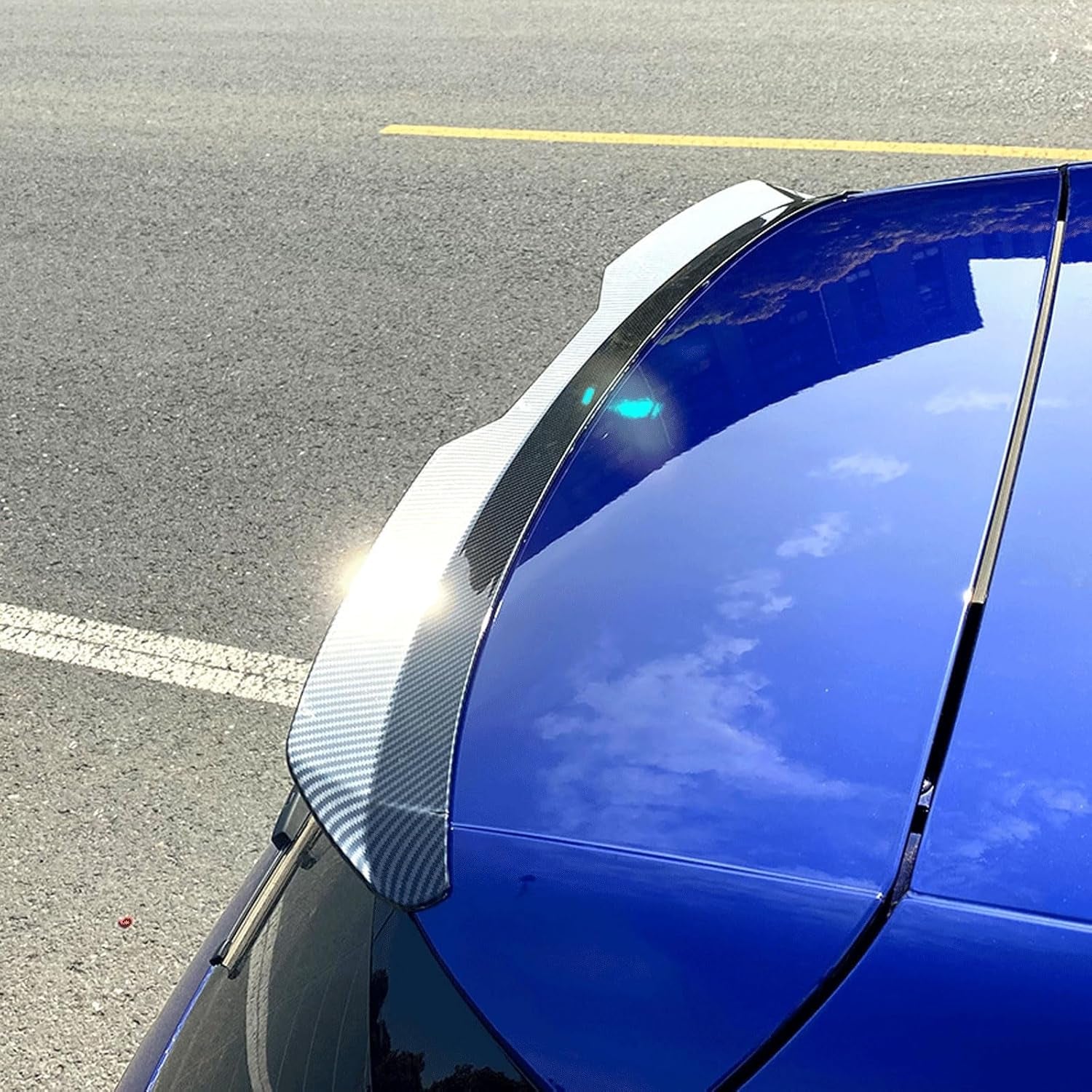Car Rear Trunk Spoiler for Renault Twingo/Twingo RS/GT III II I 3-Door/5-Door 1993-2024, Car Rear Spoiler Wing Rear Trunk Roof Spoilers Tail Wing Lip Exterior Accessories,Carbon