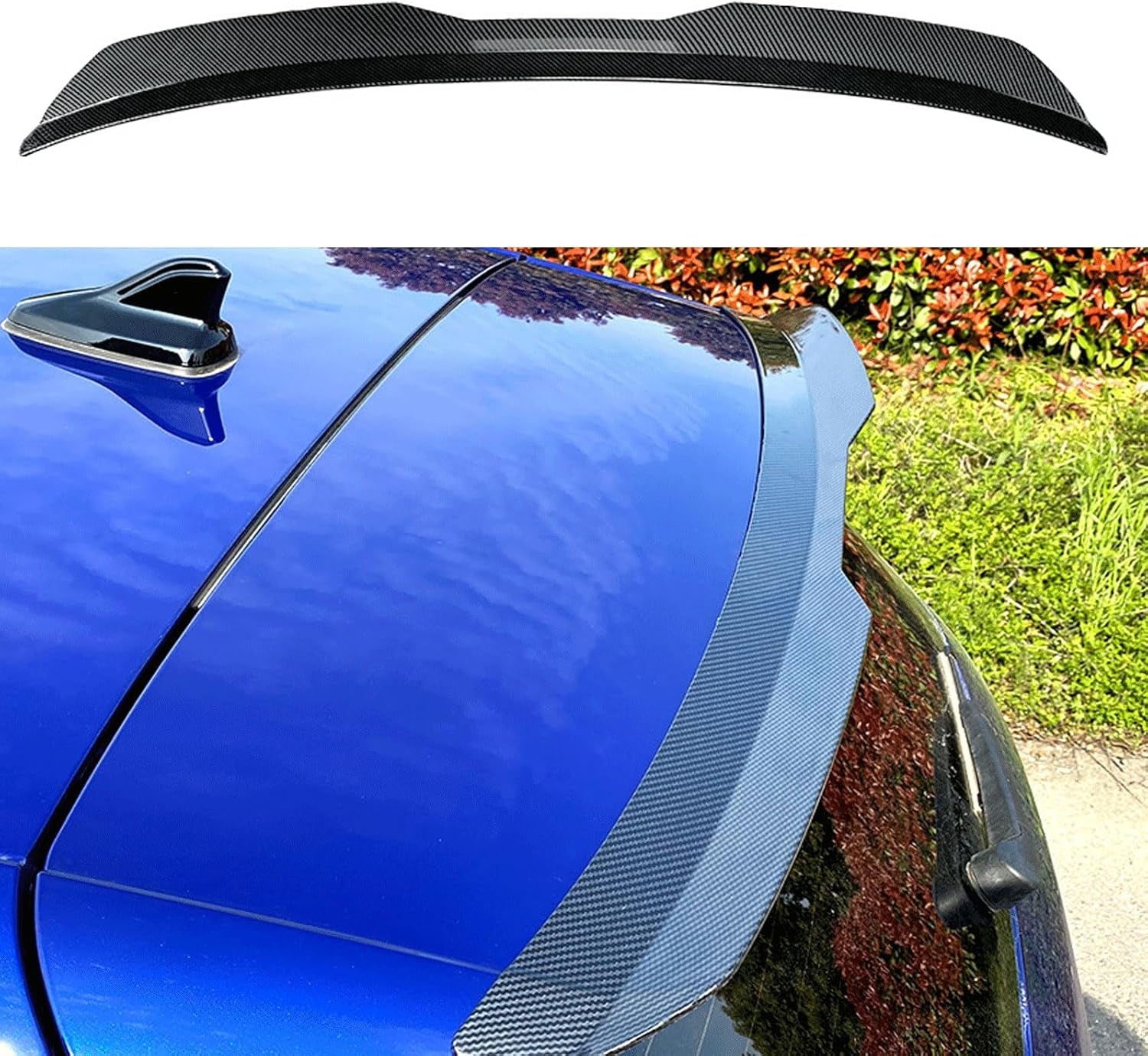 Car Rear Trunk Spoiler for Renault Twingo/Twingo RS/GT III II I 3-Door/5-Door 1993-2024, Car Rear Spoiler Wing Rear Trunk Roof Spoilers Tail Wing Lip Exterior Accessories,Carbon