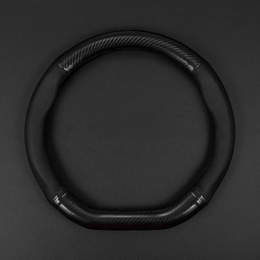 Universal Car Steering Wheel Cover Carbon Fiber Leather Three-Dimensional anti Slip, Timple and Fashionable Car Accessories