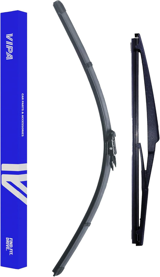 Premium Wiper Blade Set | Fits: CITROEN C1 Hatchback (Apr 2014 to Apr 2019) | All-Weather Performance | Durable, Streak-Free Windshield Wipers | Easy Installation