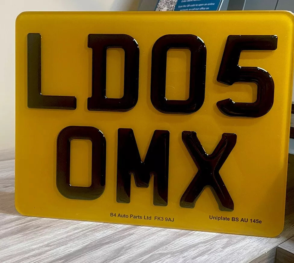 4D/3D Gel Motorbike Number Plate, 229 x 178, Road Legal