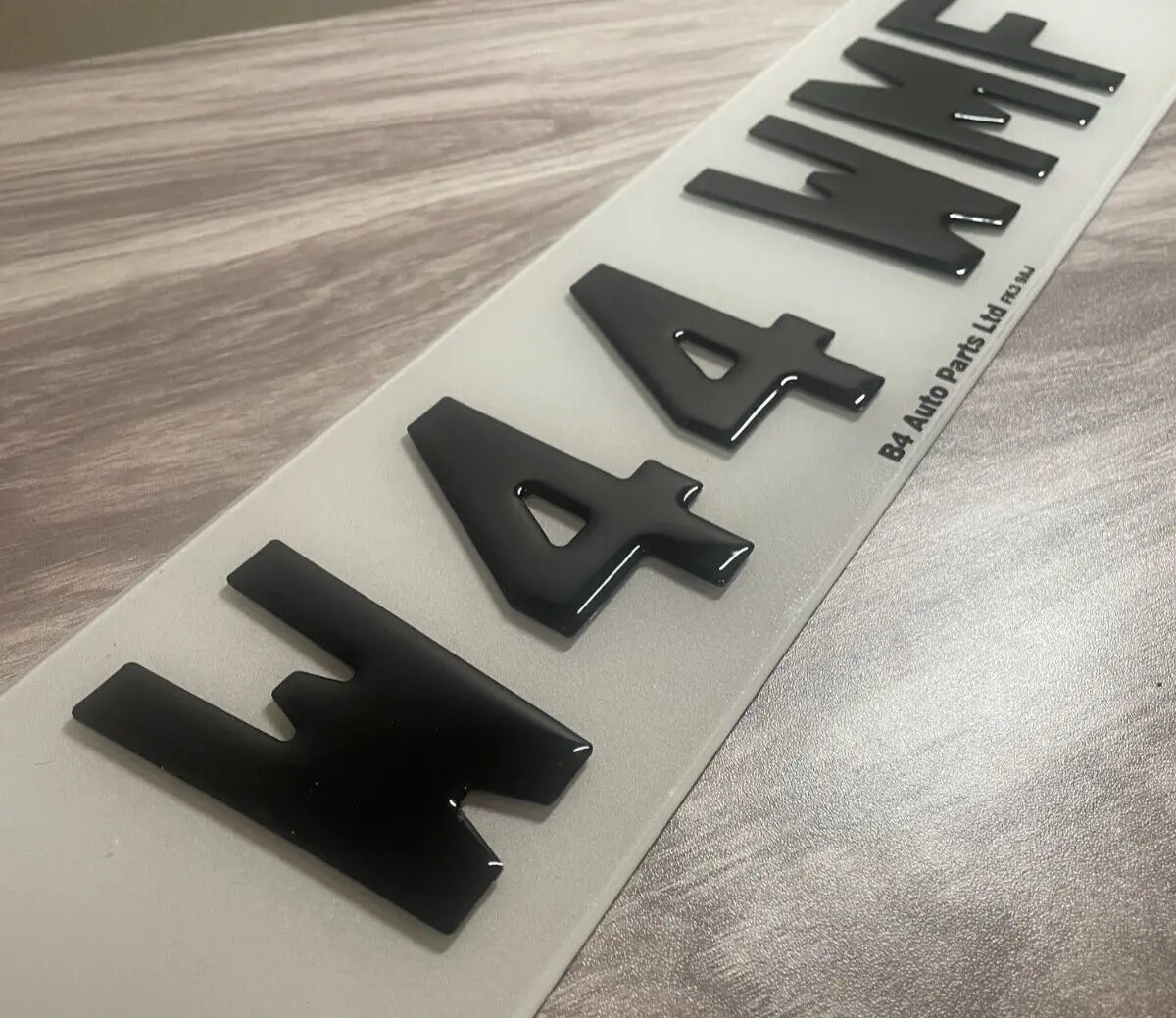 3D Gel Resin Number Plates, Pair, UK Road Legal, Gloss Black