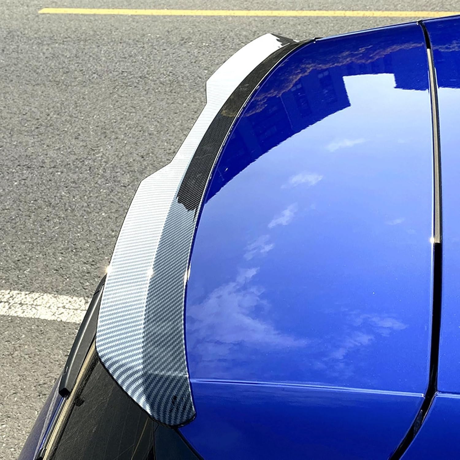 Car Rear Trunk Spoiler for Renault Twingo/Twingo RS/GT III II I 3-Door/5-Door 1993-2024, Car Rear Spoiler Wing Rear Trunk Roof Spoilers Tail Wing Lip Exterior Accessories,Carbon