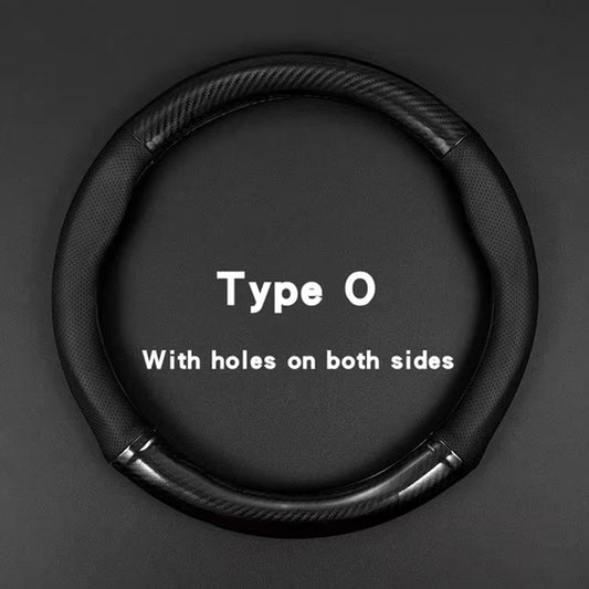Universal Car Steering Wheel Cover Carbon Fiber Leather Three-Dimensional anti Slip, Timple and Fashionable Car Accessories