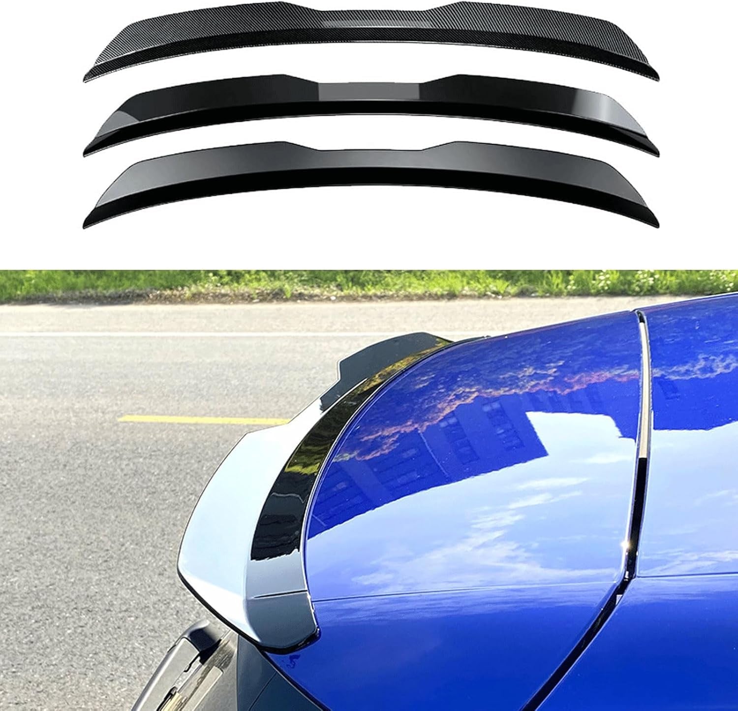Car Rear Trunk Spoiler for Renault Twingo/Twingo RS/GT III II I 3-Door/5-Door 1993-2024, Car Rear Spoiler Wing Rear Trunk Roof Spoilers Tail Wing Lip Exterior Accessories,Carbon