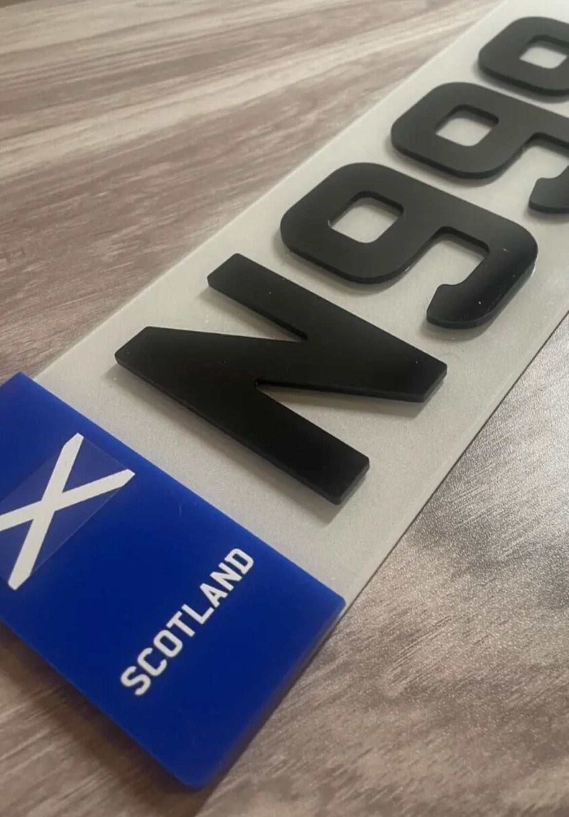 4D 3MM Number Plates - With Scotland Badge