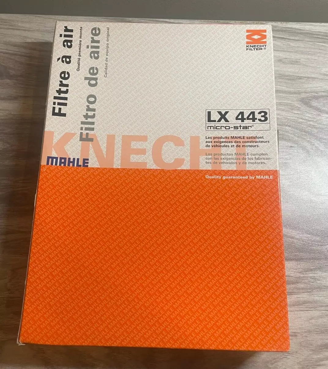 Mahle Knecht Air Filter Element, LX443, Volvo