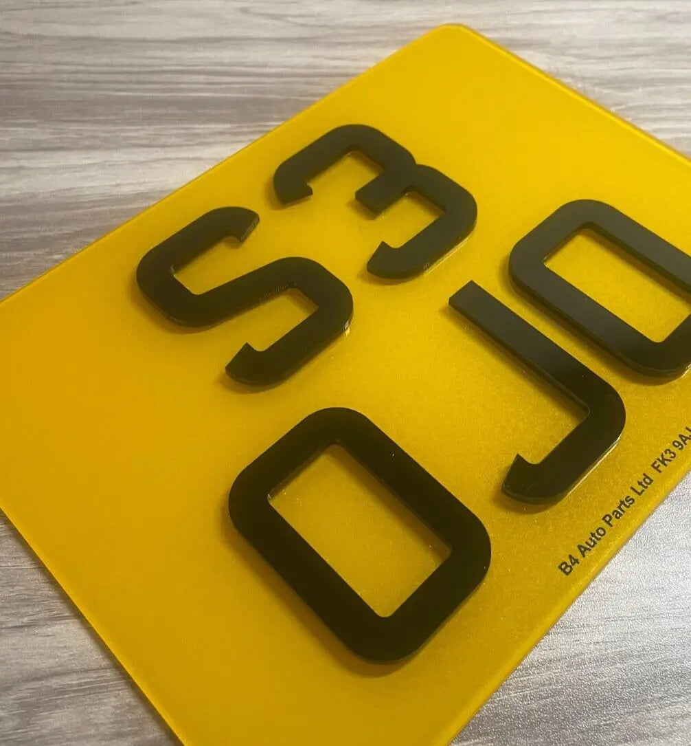 4D/3D Gel Motorbike Number Plate, 229 x 178, Road Legal