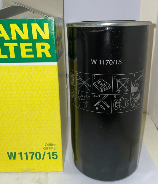 Mann-Filter, Oil Filter Spin-on, W1170/15, For Renault Trucks, Iveco & Volvo